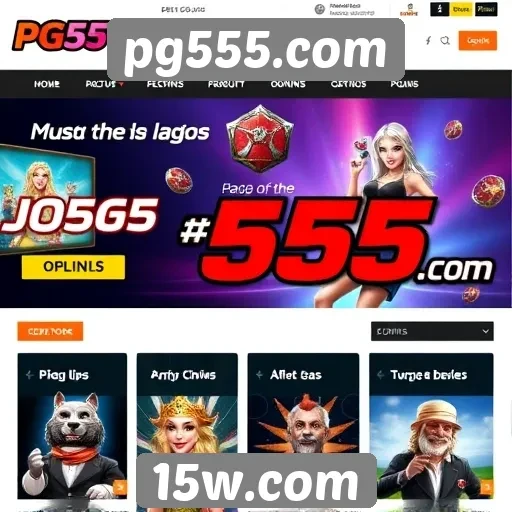 Recursos e funcionalidades do site pg555.com